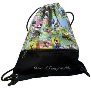 2014 Disney Parks Walt Disney World Mickey & Friends Comic Strip Drawstring Bag